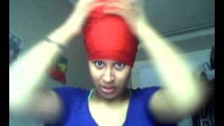 Rasta Head Wrap Tutorial [upl. by Odnalref]