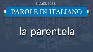 LA PARENTELA  Os parentes em italiano  Parole in italiano 1 [upl. by Nnylyma89]