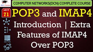 L71 POP3 and IMAP4 Introduction  Extra Features of IMAP4 Over POP3  DCN Lectures in Hindi [upl. by Nnyleahs]