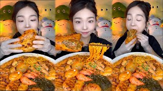 ASMR Spicy Hot Pot mukbang food eating [upl. by Neelya]