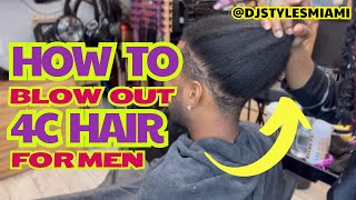 Invisible Locs Tutorial Part 1 How To Short quot4cquot Hair Blow Out For Men  Salon Tutorial [upl. by Treblih]