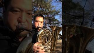 Daysuke Takaoka playing WESSEXs tornister tuba [upl. by Anaeg]