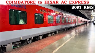 49 hours journey  Coimbatore to Hisar AC Express Full Journey [upl. by Jamaal]