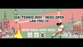 🔴Trực tiếp CHUNG KẾT  GIẢI TENNIS MISI  MGSU OPEN LẦN THỨ 10 [upl. by Ahsenroc802]