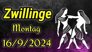 horoskop Zwillinge Montag 16 September 2024 [upl. by Raseda]