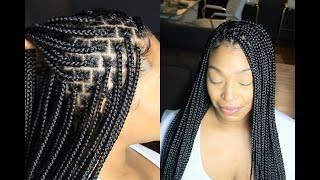 Knotless Box Braids  EVERYTHING YOU NEED TO KNOW  SLOW MOTION [upl. by Sedruol]