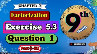 Class 9th Math  Chapter 5 Exercise 53 Question 1 Part iiii Educatoryhub [upl. by Neveda]