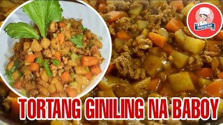 Tortang Giniling Na Baboy  Kapampangan Version  Recipe ng Ima [upl. by Aivax]