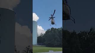 Air Evac Helicopter Taking off in High Winds skills helicopter [upl. by Shah]