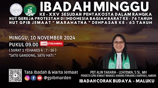 Ibadah Minggu XXV SESUDAH PENTAKOSTA dirangkai dengan Ibadah Corak Budaya MALUKU [upl. by Rebmik]