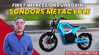 Sondors Metacycle Unboxing amp First Impressions of the 4000 Electric motorcycle metacycle sondors [upl. by Ludvig571]