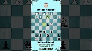 FIDE World Rapid Team  Grischuk Alexander vs Sadhwani Raunak  Almaty KAZ 2024 chessgame [upl. by Nishi632]