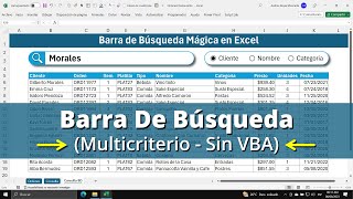 Trucos Ocultos de Excel Cómo Hacer una Barra de Búsqueda Multicriterio Sin VBA [upl. by Sellig]