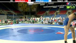 Junior 170  Lucas Westrich Minnesota vs Lance Dixon Oklahoma [upl. by Eronaele]