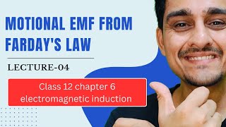 motional emf from faradays law  motional emf class 12th [upl. by Halludba]