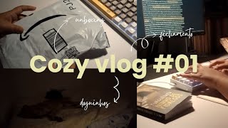 cozyvlog 01  Uma madrugada de estudos comigo [upl. by Adhern]