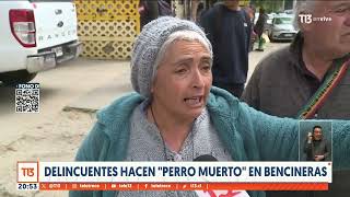 Delincuentes hacen perro muerto en bencinera de Quilpué [upl. by Seftton]