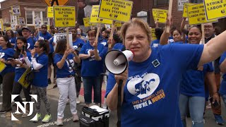 1700 nurses strike at RWJ University Hospital [upl. by Chema437]