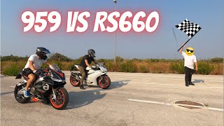 PANIGALE 959 MAPPA RAIN 100CV VS RS660 SCARICOMAPPA PAZZESCO [upl. by Wootten]