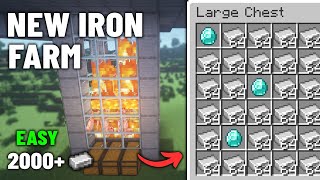 NEW Minecraft Bedrock 121 IRON FARM TUTORIAL  Easy and Efficient [upl. by Aligna]