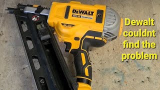 Brand new dewalt nail gun repair dewalt didnt fix warranty repair with the same fault [upl. by Idak]