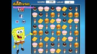 Spongebob Squarepants To Play Online Free  Spongebob Food Matching Game [upl. by Lein]