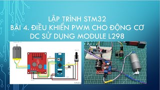 STM32F103C8T6Bài 4 Điều khiển PWM cho động cơ DC sử dụng module L298  Đảo chiều quay và tốc độ [upl. by Nadab829]