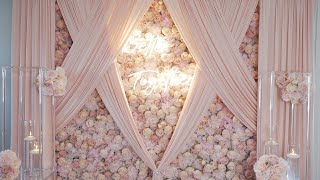 DIY Elegant blush Floral Backdrop [upl. by Aij]