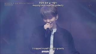 MONSTA X  GRAVITY Han  Rom  Engsub Lyrics [upl. by Arahat287]