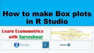 How to make Box plot in R Studio [upl. by Alekin574]