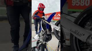 STANDUP WHEEELIE on a YAMAHA Wr450 Supermoto LOUD  WHEELIE MACHINES AUSTRALIA [upl. by Anaujal551]