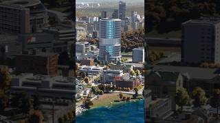 The Most BEAUTIFUL BUILDING in CitiesSkylines2 citiesskylines downtown aerialview [upl. by Mariandi]