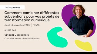 Webinaire 16 novembre  Combiner différentes subventions en transformation numérique [upl. by Goldwin]