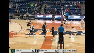 Hawaii Wahine Volleyball vs Cal State Fullerton Nov 22 2024 Match 2 [upl. by Sessylu]