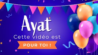 🎂 Chanson joyeux anniversaire Ayat  Les chatons les plus mignons 🎂🎉 [upl. by Farmer]