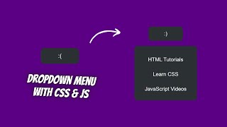 Pure CSS Dropdown Menu with JavaScript [upl. by Sandor]