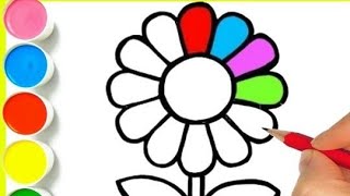 How to Draw Flower  Flower Drawing Step by Step For Beginners  phool ka Drawing [upl. by Felise]