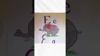 PINTANDO O ALFABETO LETRA E DE ELEFANTE [upl. by Rosette]