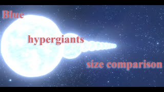 Blue hypergiant star size comparison [upl. by Haniraz]