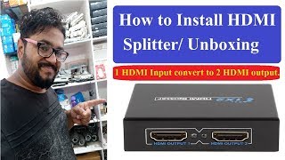 Unboxing HDMI Splitter 1 IN 2 OUT PORT in Hindi [upl. by Sualocin]