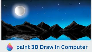 How to draw in Computer Paint 3D tutorial for beginners Digital Art Ideas Canvas Art ideas art [upl. by Llirret]