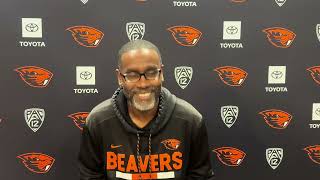 Oregon State Football Interim Head Coach Kefense Hynson Meets The Media Dec 18 2023 [upl. by Anibla]