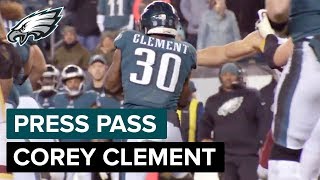 Corey Clement Our Backs Are Still Against the Wall  Eagles Press Pass [upl. by Forrester]