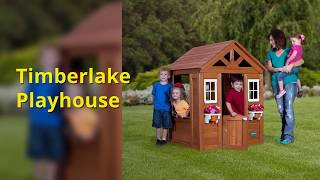 Backyard Discovery Timberlake All Cedar Wood Playhouse Timberlake Playhouse [upl. by Aziar]