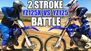 Yamaha YZ125X vs Yamaha YZ125  2 stroke MX battle [upl. by Linehan]