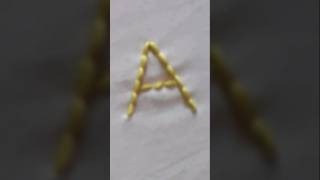 Back stitch hand embroidery letter  tutorial Shorts [upl. by Yelnats]