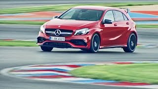 2016 MercedesAMG A 45 4MATIC  Test on Racetrack [upl. by Eduino]