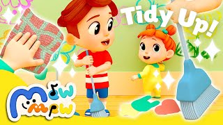 🧹✨ Tidy up magic Lets make it shine friends 💫 Clean Up Song ✨ MewMew Family Songs for Kids [upl. by Wengert710]