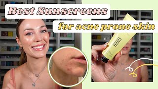 Sunscreens for acne prone skin The best sunscreens for people with acne [upl. by Dnomra]