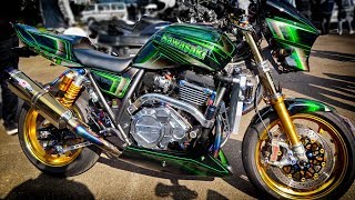 Kawasaki ZRX1200 DAEG Custom Machine Wheelie Swingarm [upl. by Hgalehs]